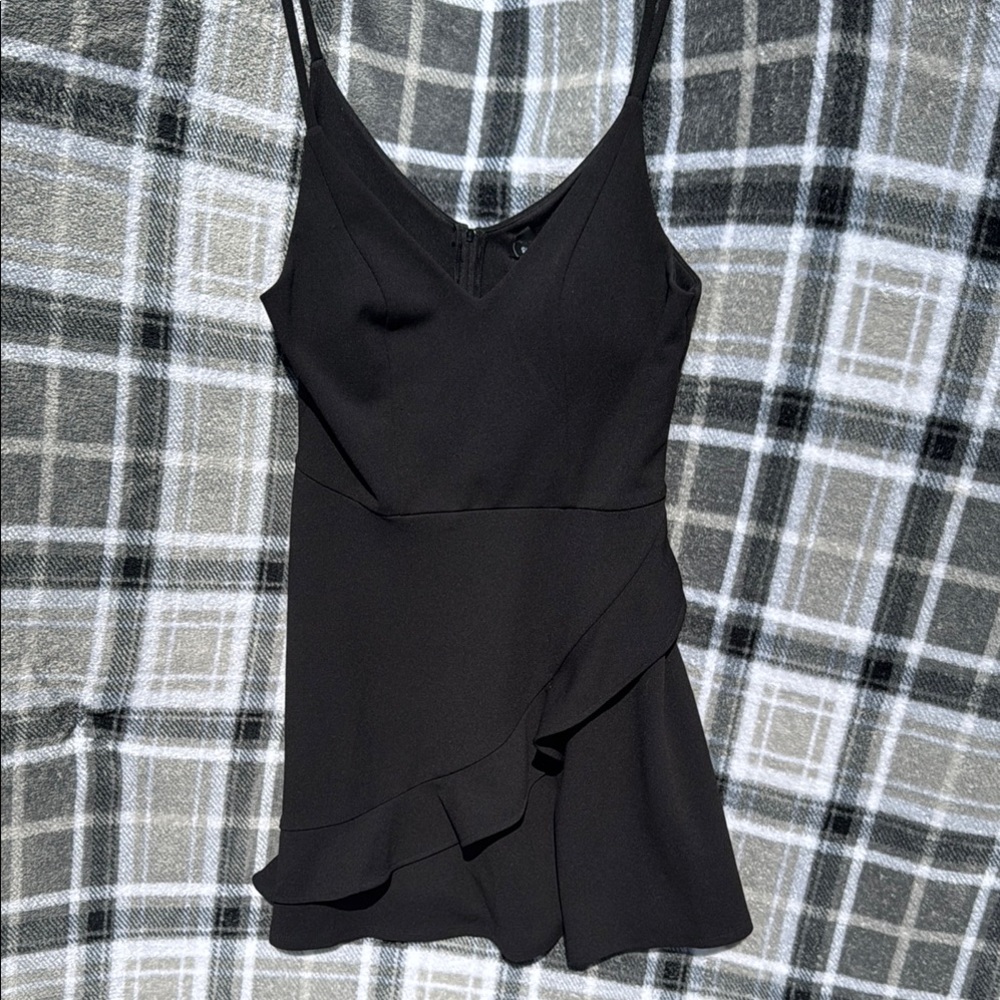 Speechless Black V-Neck Dress